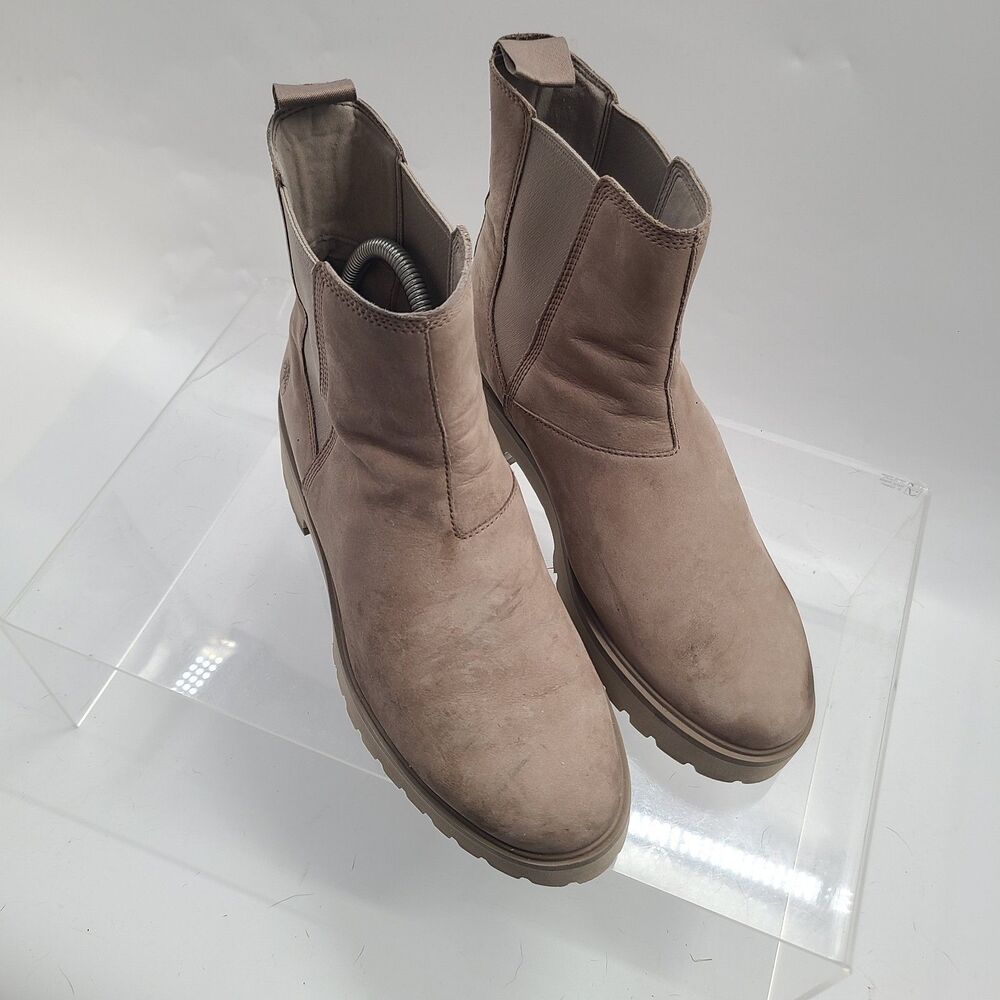 Timberland Women's Slip-On Chelsea Boots 9.5 Tan w/ Chunky Rubber Sole